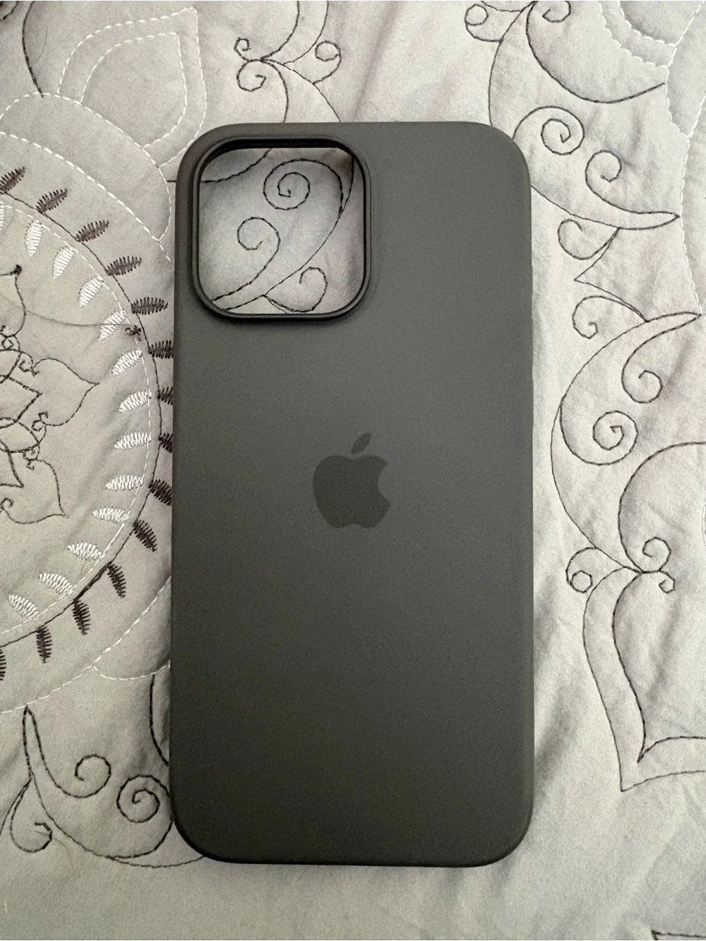 Apple Dark Gray Silicone iPhone 16 pro max Case